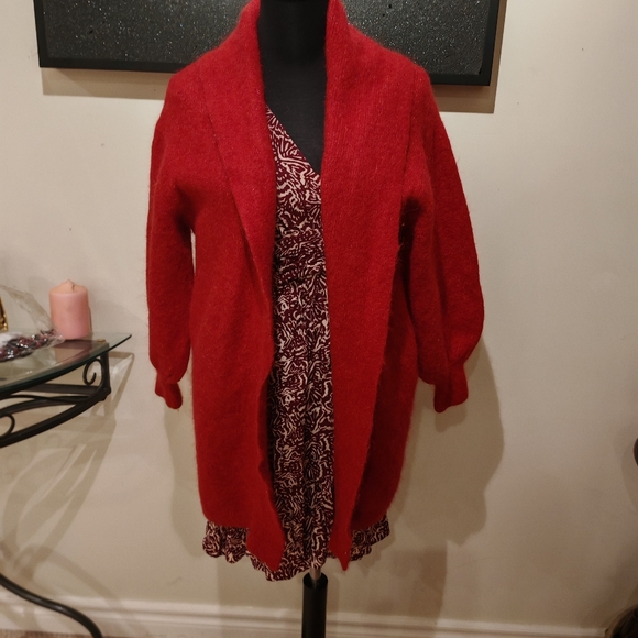 Country Road Red Women's Cardigan - Picture 9 of 14
